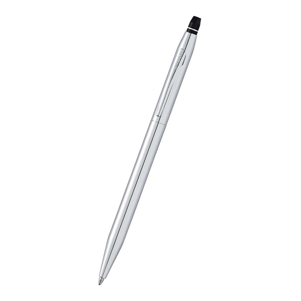 Cross Click™ Chrome Ballpoint Pen with Classic Black Journal Gift Set