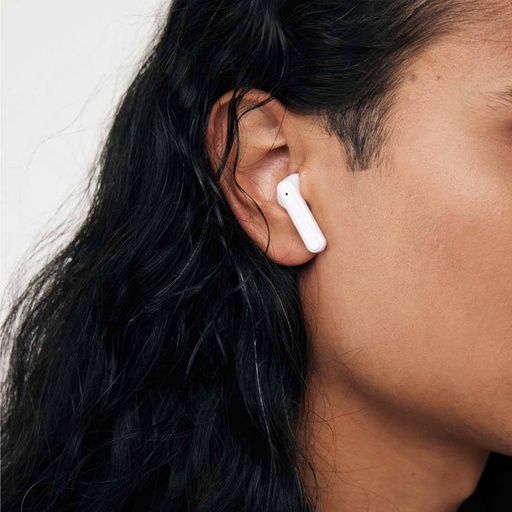 TUNEVO RCS recycled plastic wireless earbuds - White