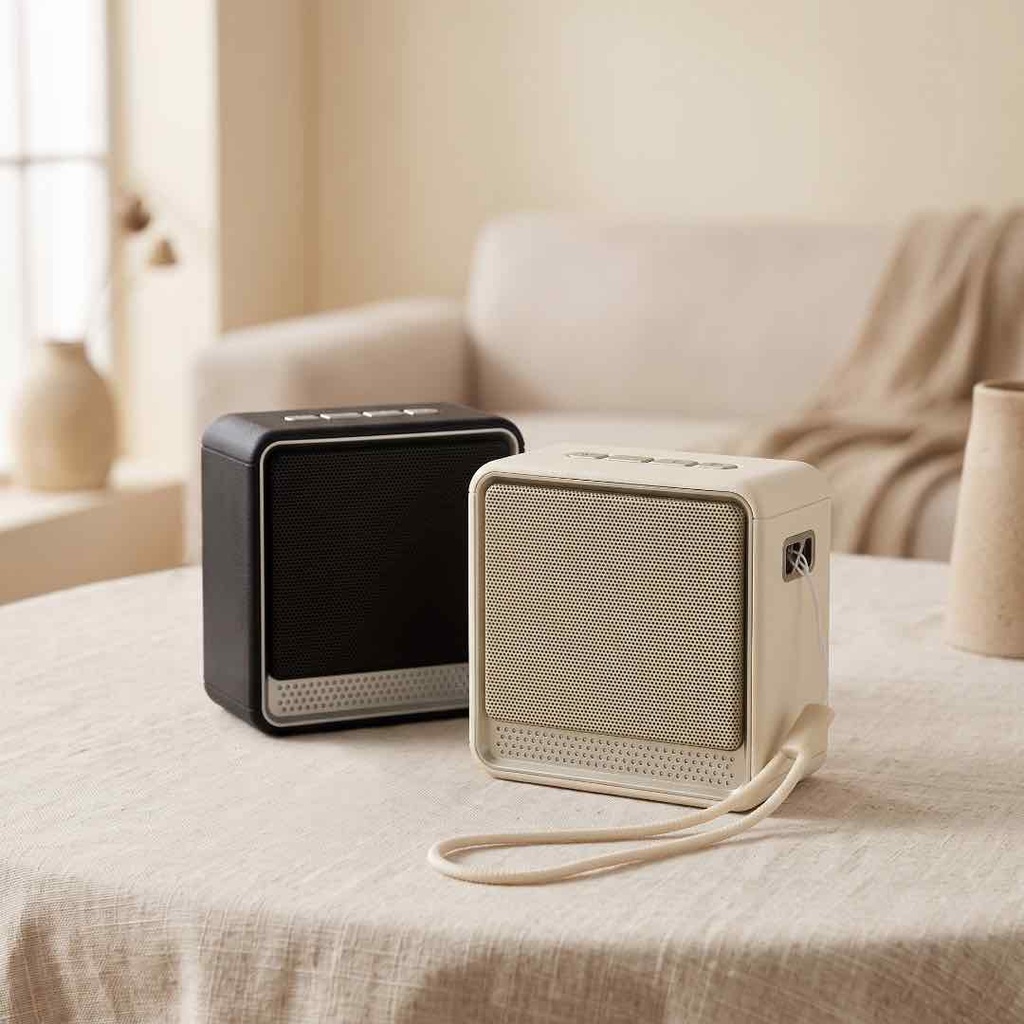 FELIX - @memorii Portable Wireless Speaker - Black / Silver 