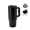 [DWHL 3252] BERN 2.0 - Hans Larsen Recycled Stainless Steel Tumbler with Straw Lid - Black