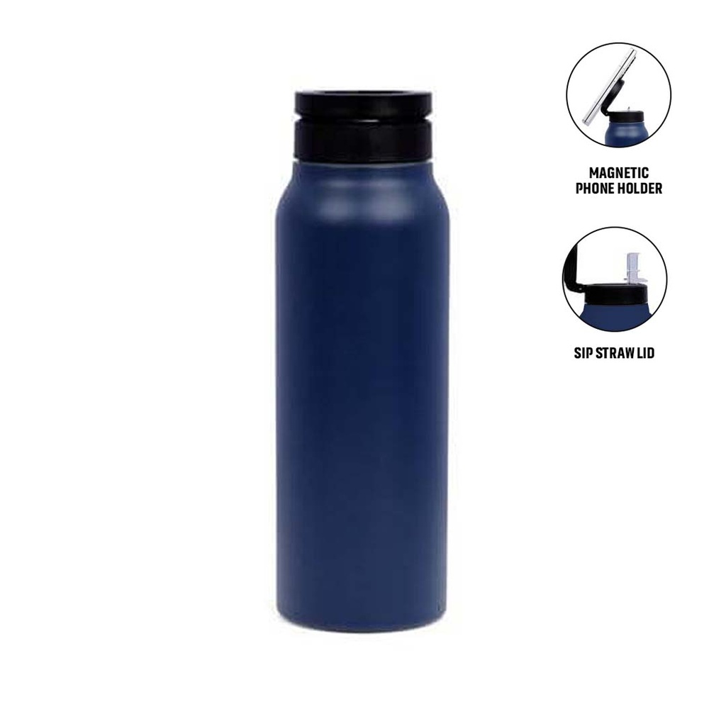 FERRO - Giftology Magnetic Phone Holder Water Bottle 760ml - Navy Blue