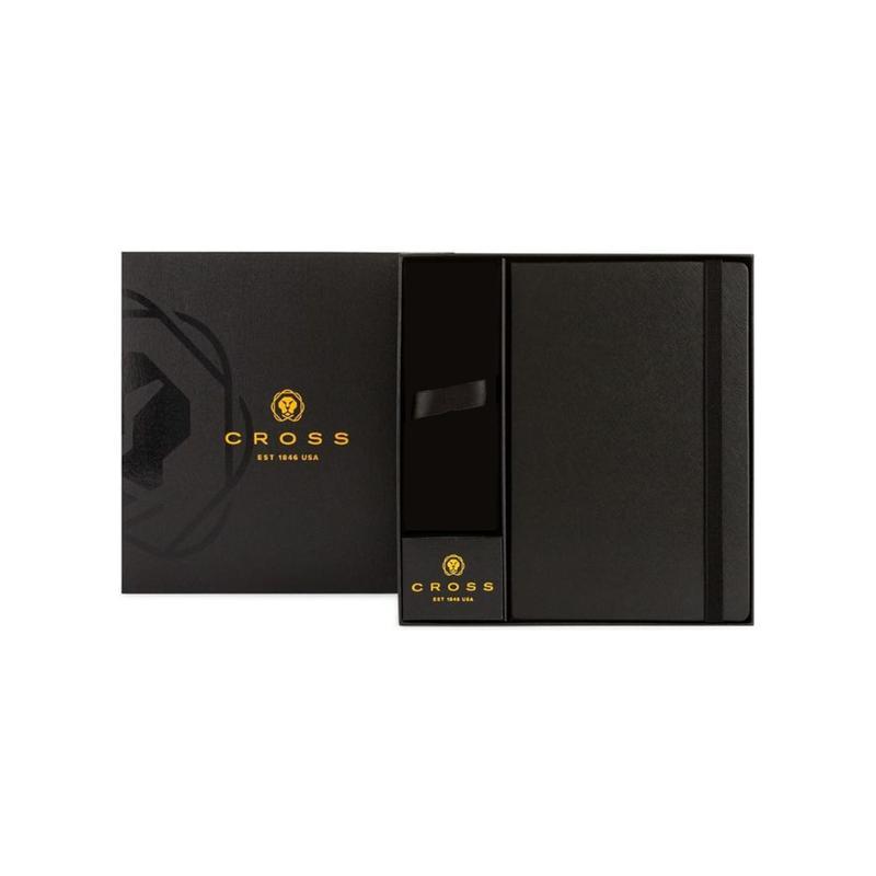 Cross Hardcover Notebook & 2pc Gift Box - Black