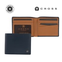 [LACR 2021] CROSS Soft Grain Leather Two-Tone 8CC Bifold Wallet - Blue/Mocha