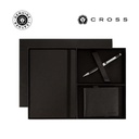 [GSCR 8673] Cross Coventry Ballpoint Pen with Notebook and Coin Wallet Gift Set - Black