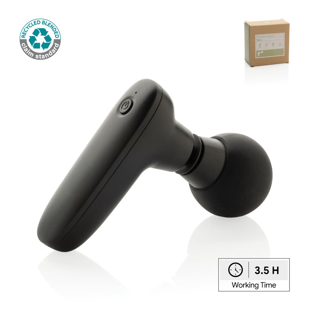 Revix RCS recycled plastic massage gun, black