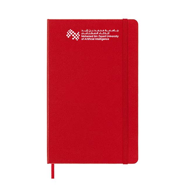 MBZUAI Moleskine Large Hardcover Ruled Notebook - Scarlet Red