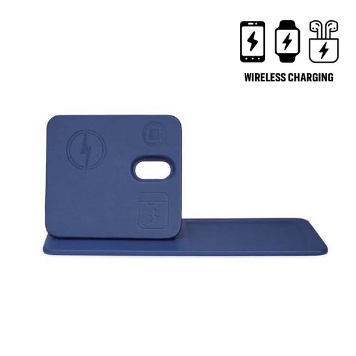 [ITWC 1253] AVRON - Giftology 3-in-1 Magnetic Wireless Charger Desk Tray - Navy