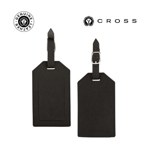 [LACR 2009] CROSS Saffiano Leather Luggage Label - Black