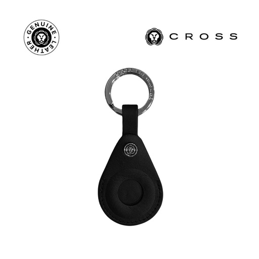 [LACR 2034] CROSS Leather Airtag Key Ring - Black